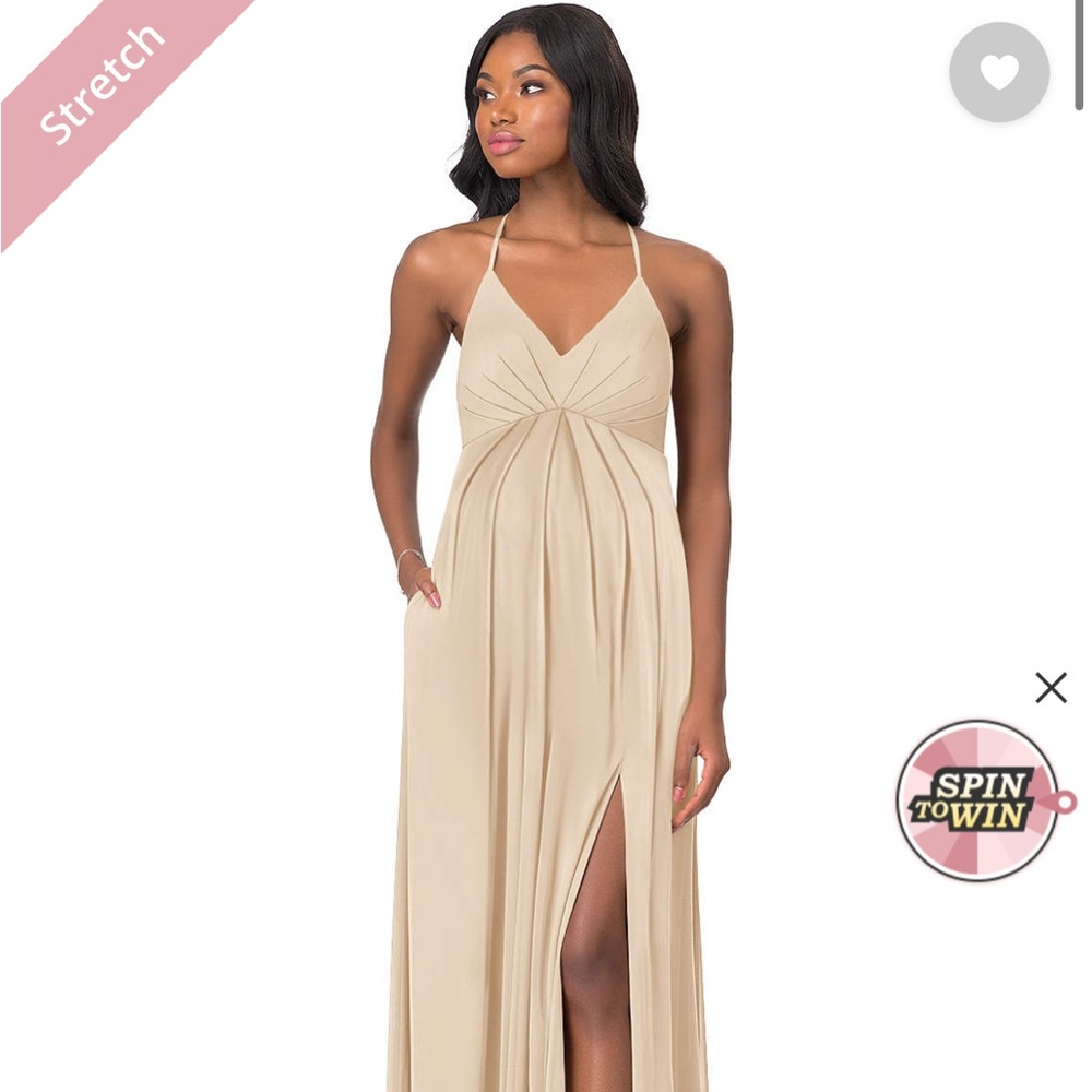 Azaizie maternity dress champagne color, size A8